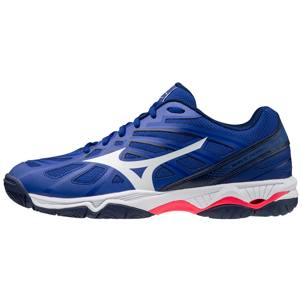 Mizuno Men's Wave Hurricane 3 Volleyball Shoes Blue/White/Pink (V1GA174020-MZC)